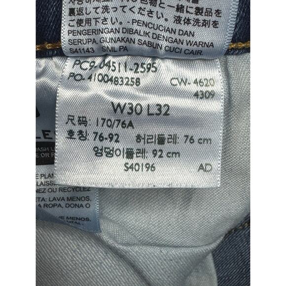 Levi's 511 Men's Slim Fit Straight Leg Blue Denim Jeans - Size 30x32 (30x31) - Picture 5 of 5